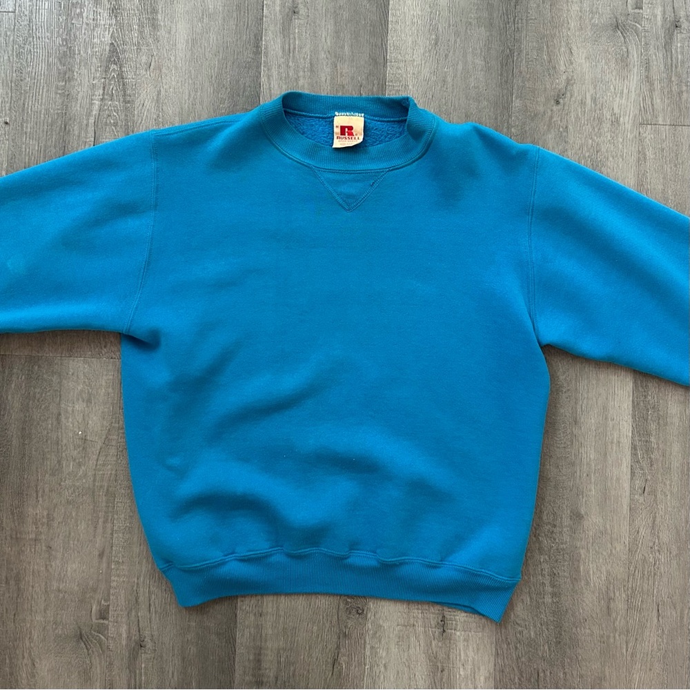 Vintage 1970s Russell Athletic Blue Crewneck Sweater